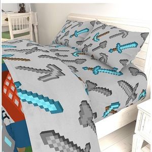 🧩 MINECRAFT TWIN BED SHEET SET